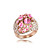  hermosa de oro 18k de cristal anillo de la moda (más colores)