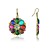  Antique Bronze-plated Colorful Circle Earring