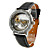  Men's Fashionable Style PU Analog Mechanical Wrist Watch (Black)