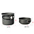  7PCS 1-2 People Camping Cookset(0.9L Pot,450L Bowl,Windshiel,Bracket,Alcohol Stove)