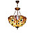  16 Inch Tiffany-style Dragonfly Pattern  Natural shell Material Inverted Pendant Light (0835-D8031)
