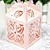  Leaves Laser cut Favor Box - Set Of 12(More Colors)