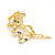  Beautiful Alloy With Rhinestones Flower Brooch