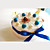  Ivory Card Paper Wedding Favor Boxes With Blue Ribbon (Set of 10)