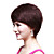  Capless Short 100% Human Hair Straight Practical Wig Side Bang