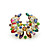  Elegant Alloy With Multi-color Rhinestones Brooch