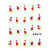  3 Pcs Half Cover Aloe Style Nail Art Nail Stickers