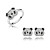  Gorgeous Alloy With Crystal Bear Women's Jewelery Set Including Ring,Earrings