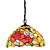  Contemporary Tiffany Pendant Lights with 2 Lights in Glass Shade Roses Pattern