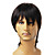  Capless Synthetic Nature Look Black Straight Hair Wig