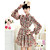  Floral Print Lace Dress(Slim Cut)