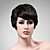  Capless Short Wave Black 100% Human Hair Wig
