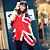  Fashion England Flag Print Knitwear