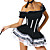  Sexy Adult Women’s Maid Black Halloween Costume(2 Pieces)