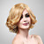  100% Human Hair Capless Short Curly Blonde Wig