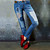 Stripes Patch Jeans