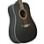  Hawks 41" Advanced Black Solid Red Cedar Top Wood Rosette Mahogany Binding D'Addario String Acoustic guitar