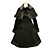  Long Sleeve Pink Velvet Faux Fur Collar Sweet Lolita Coat