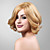  100% Human Hair Capless Short Curly Blonde Wig