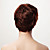  100% humains perruque cheveux courts brun chocolat cheveux perruque