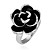  Gorgeous Rose 18K Gold smykker sett med Rhinestone Inkludert ring, halskjede (Flere farger)