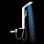  Contemporary Wall Mount LED Color Changing Widespread Aluminum Shower Panel with Hand Shower(Not Inclued Faucet)