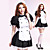  Douce Cindy noir et blanc à volants Suit Bonne Polyester