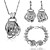  18K Gold Jewelry Set With Rhinestone With Rhinestone Necklace,Earring,Bracelet (More Colors)