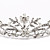  alliage superbe, avec strass et de perles fleur mariée en tiare