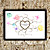  Personalized Fingerprint Painting - Hearts (Includes 6 Ink Colors, Frame Not Included)
