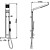  Contemporary Wall Mount LED Color Changing Widespread Aluminum Shower Panel with Hand Shower(Not Inclued Faucet)