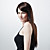  Capless Long Straight Brown Synthetic Wig Side Bang