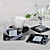  "Timeless Traditions" Elegant Black & White Glass Photo Coasters (2 Pieces Set)