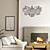  Contemporáneas de pared de cristal con 6 luces LED Lights cromado