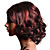  Short Curly Black With Red Wine Hair Wig