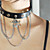  Alloy Chain And Skull PU Punk Lolita Necklace