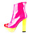  Patent Leather Chunky Heel Ankle Boots With Split Joint Party / Evening Shoes