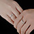  Charming 925 Sterling Silver with Cubic Zirconia Couple's Rings