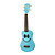 Smile - (Blue) Plywood Basswood Soprano Ukulele with Gig Bag and Picks