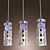  MARIGNANE - Lustre Cristal com 3 Lâmpadas