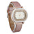  Charming Women's PU Quartz Movement Glass Oval with Rhinestone Dress Watch(More Color)