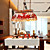  Tiffany Style Pendant Light with 4 Lights - Flower Patterned