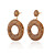  Unici Placcato in oro 18k cristallo rotondo Moda Orecchini