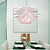  60W Floral Pendant Light in Petal Featured Shade