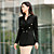  ALAN Double Breast Long Sleeve Slim Blazer (More Colors)