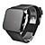  Unisex Jumbo Silicone Band Sports Square Mirror LED Wrist Watch - Black