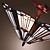  Tiffany Style Inverted Pyramid shaped Stained Glass Pendant Light with 2 Lights