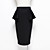  ALAN Solid Color Peplum Pencil Skirt (More Colors, Slim Fit)