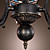  40W Antique Inspired Chandelier with 3 Lights - Blue Lampshade