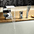  Contemporary Waterfall Tub Faucet with Hand Shower - Chrome Finish